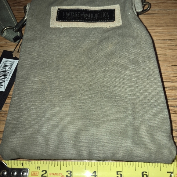 NWT's Vintage Addiction ,Owe Veterans Recycled MILITARY TENT Small Crossbody, - Picture 5 of 5